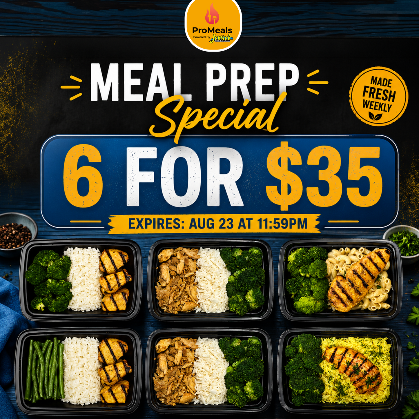 6 MEALS for $35 Facebook Special